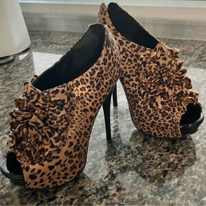 Sexy spiked heel booties